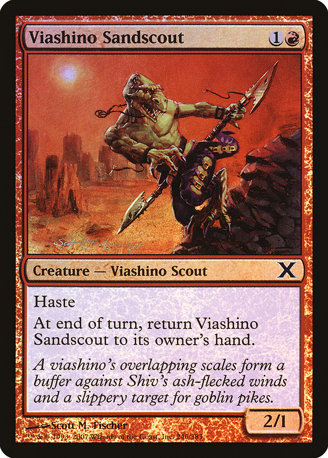 Viashino Sandscout (Premium Foil) [Tenth Edition] | Galaxy Games LLC