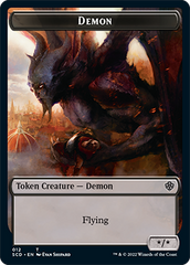 Demon // Demon Double-Sided Token [Starter Commander Decks] | Galaxy Games LLC