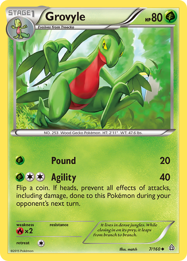 Grovyle (7/160) [XY: Primal Clash] | Galaxy Games LLC