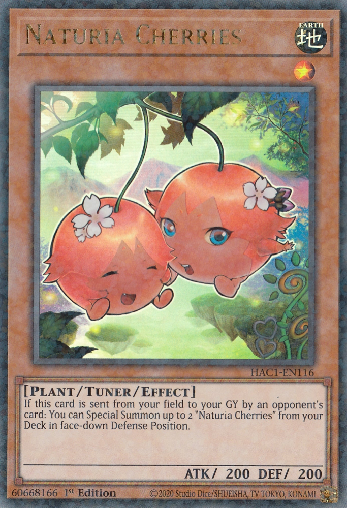 Naturia Cherries (Duel Terminal) [HAC1-EN116] Parallel Rare | Galaxy Games LLC