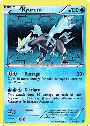 Kyurem (34/101) (Cosmos Holo) [Black & White: Noble Victories] | Galaxy Games LLC