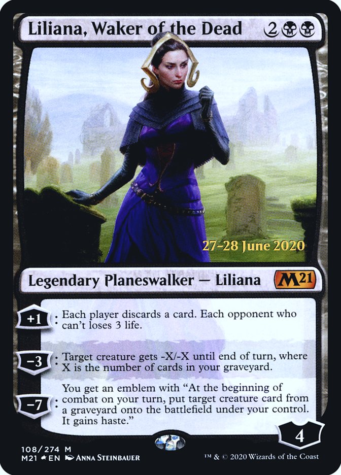 Liliana, Waker of the Dead [Core Set 2021 Prerelease Promos] | Galaxy Games LLC