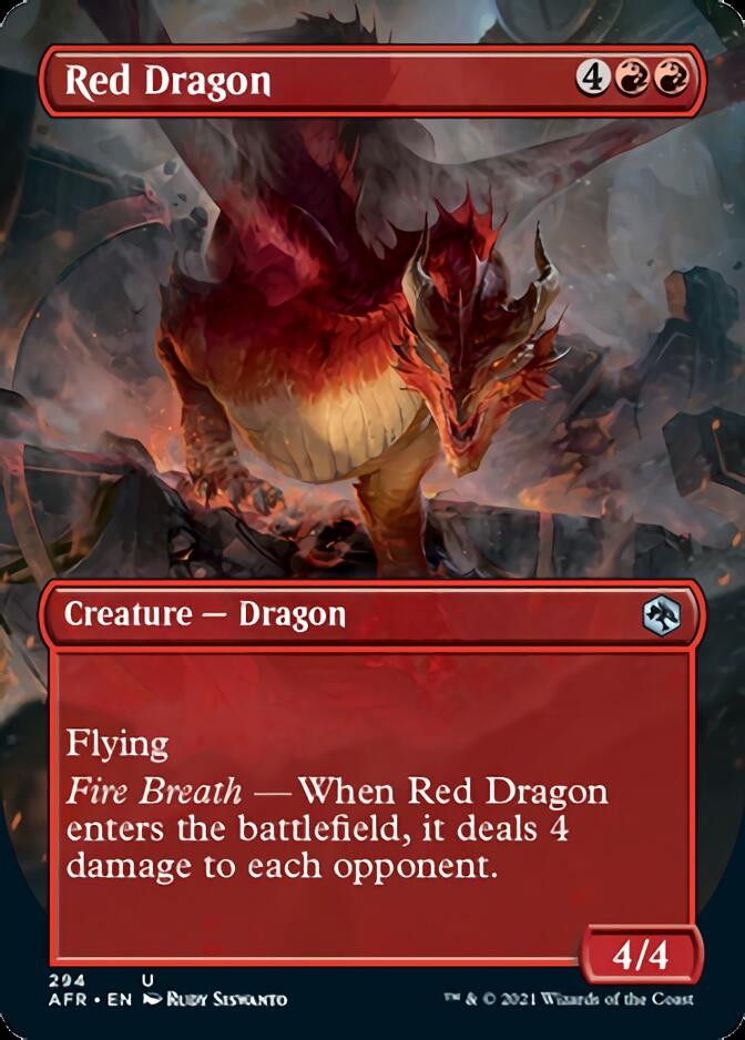 Red Dragon (Borderless Alternate Art) [Dungeons & Dragons: Adventures in the Forgotten Realms] | Galaxy Games LLC