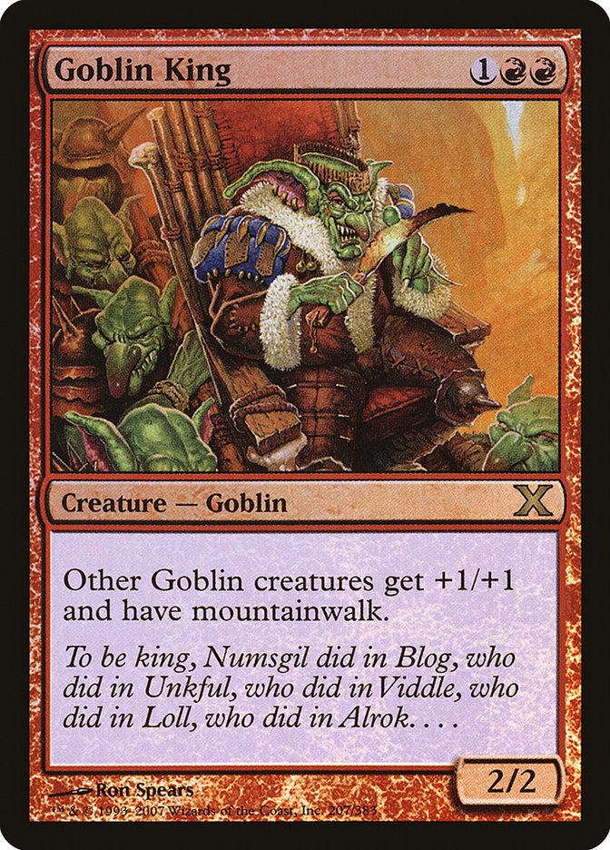 Goblin King (Premium Foil) [Tenth Edition] | Galaxy Games LLC