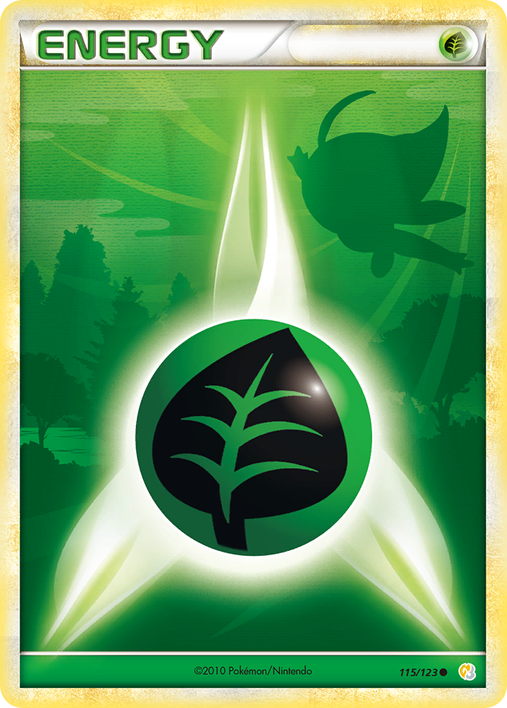 Grass Energy (115/123) [HeartGold & SoulSilver: Base Set] | Galaxy Games LLC