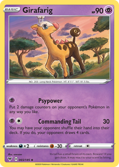 Girafarig (065/185) [Sword & Shield: Vivid Voltage] | Galaxy Games LLC