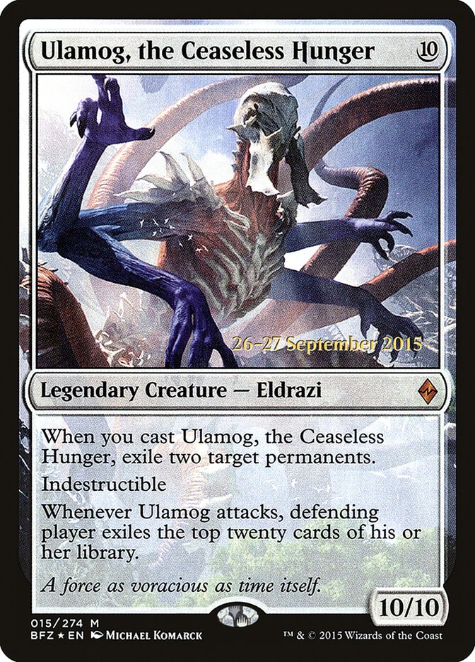 Ulamog, the Ceaseless Hunger [Battle for Zendikar Prerelease Promos] | Galaxy Games LLC