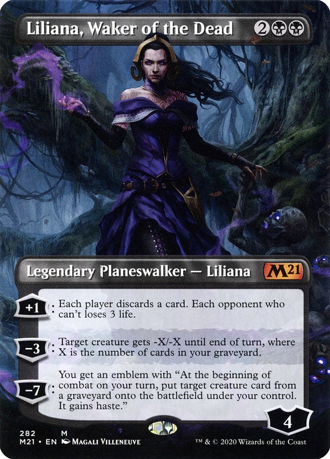 Liliana, Waker of the Dead (Borderless) [Core Set 2021] | Galaxy Games LLC