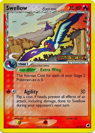 Swellow (40/101) (Delta Species) (Stamped) [EX: Dragon Frontiers] | Galaxy Games LLC