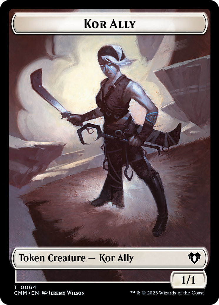 Wall // Kor Ally Double-Sided Token [Commander Masters Tokens] | Galaxy Games LLC