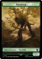 Beast // Treefolk Double Sided Token [The Lord of the Rings: Tales of Middle-Earth Commander Tokens] | Galaxy Games LLC