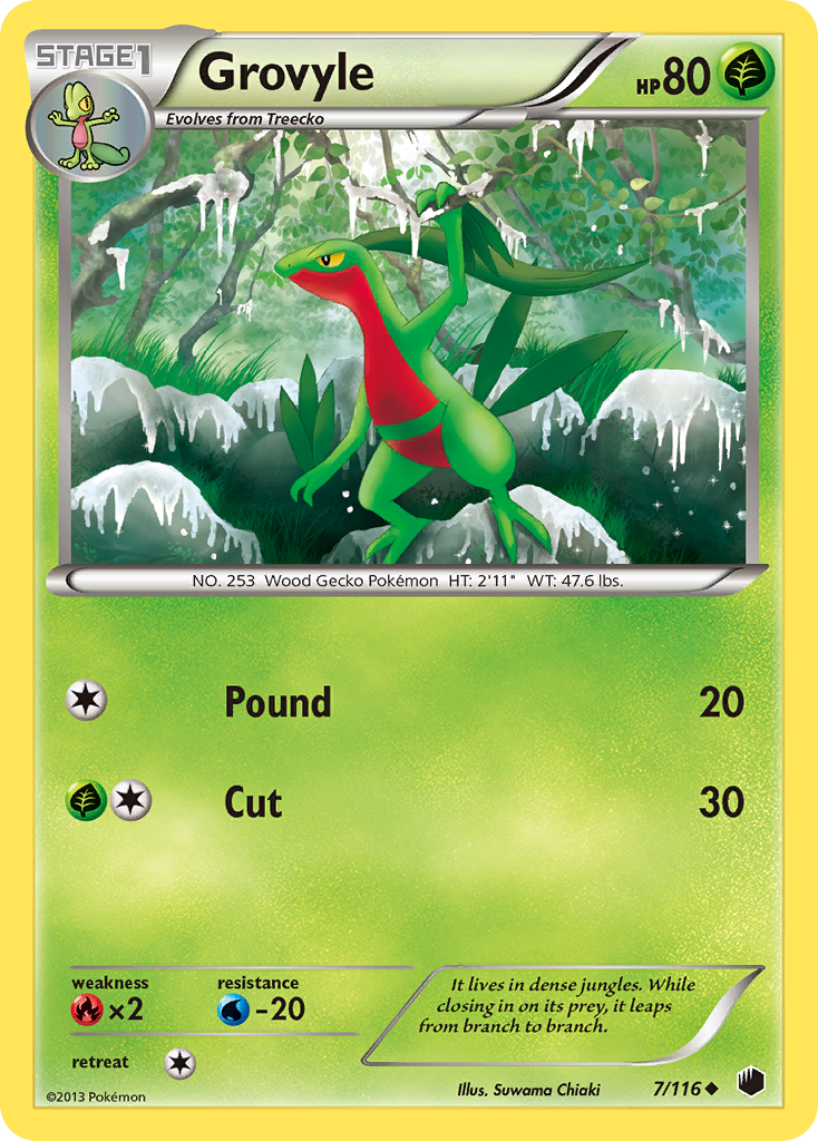 Grovyle (7/116) [Black & White: Plasma Freeze] | Galaxy Games LLC