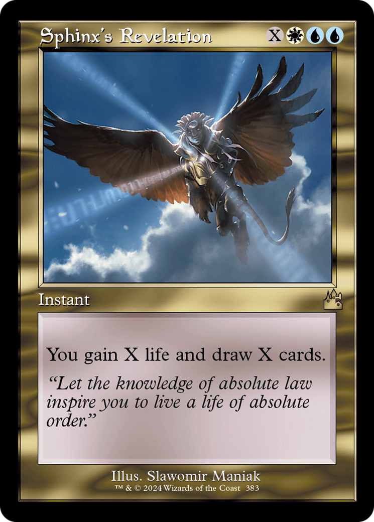 Sphinx's Revelation (Retro Frame) [Ravnica Remastered] | Galaxy Games LLC