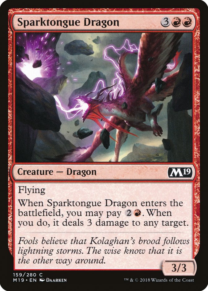 Sparktongue Dragon [Core Set 2019] | Galaxy Games LLC