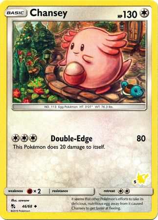 Chansey (46/68) (Pikachu Stamp #5) [Battle Academy 2020] | Galaxy Games LLC