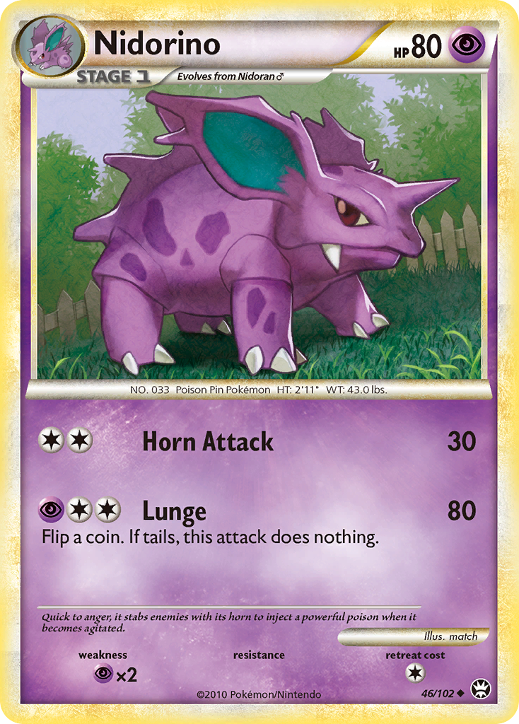 Nidorino (46/102) [HeartGold & SoulSilver: Triumphant] | Galaxy Games LLC