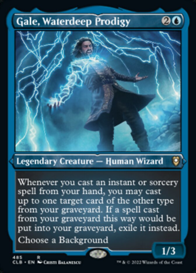 Gale, Waterdeep Prodigy (Foil Etched) [Commander Legends: Battle for Baldur's Gate] | Galaxy Games LLC