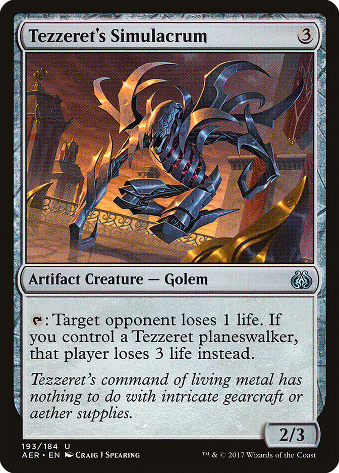 Tezzeret's Simulacrum [Aether Revolt] | Galaxy Games LLC