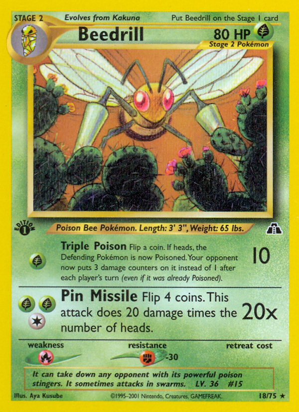Beedrill (18/75) [Neo Discovery 1st Edition] | Galaxy Games LLC