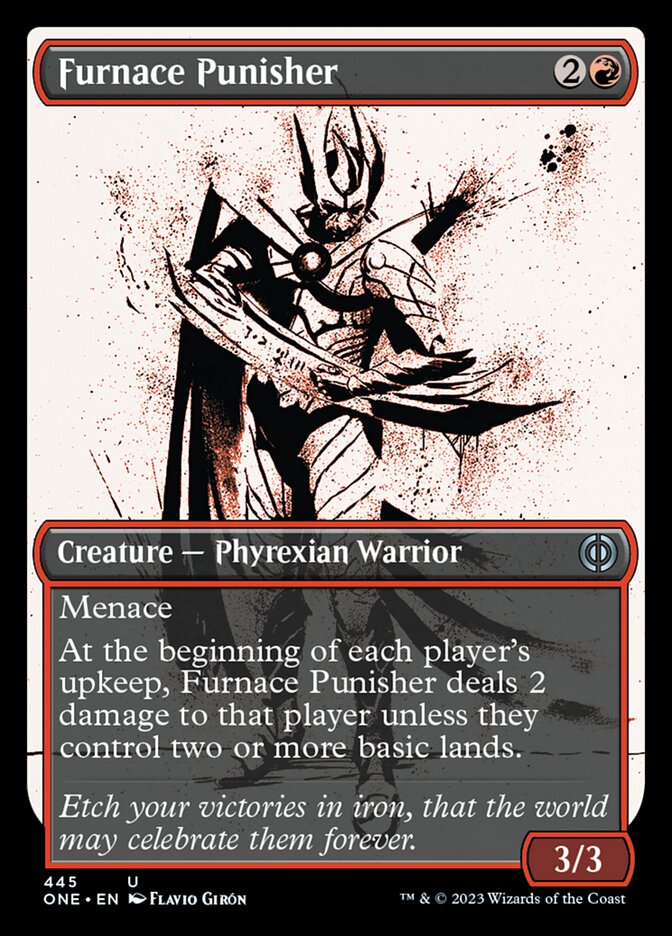 Furnace Punisher (Showcase Ichor Step-and-Compleat Foil) [Phyrexia: All Will Be One] | Galaxy Games LLC