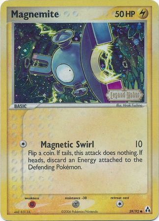 Magnemite (59/92) (Stamped) [EX: Legend Maker] | Galaxy Games LLC