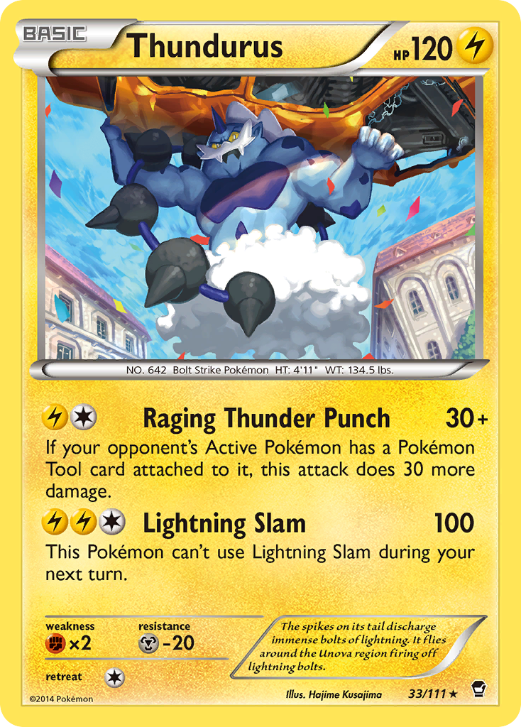 Thundurus (33/111) [XY: Furious Fists] | Galaxy Games LLC