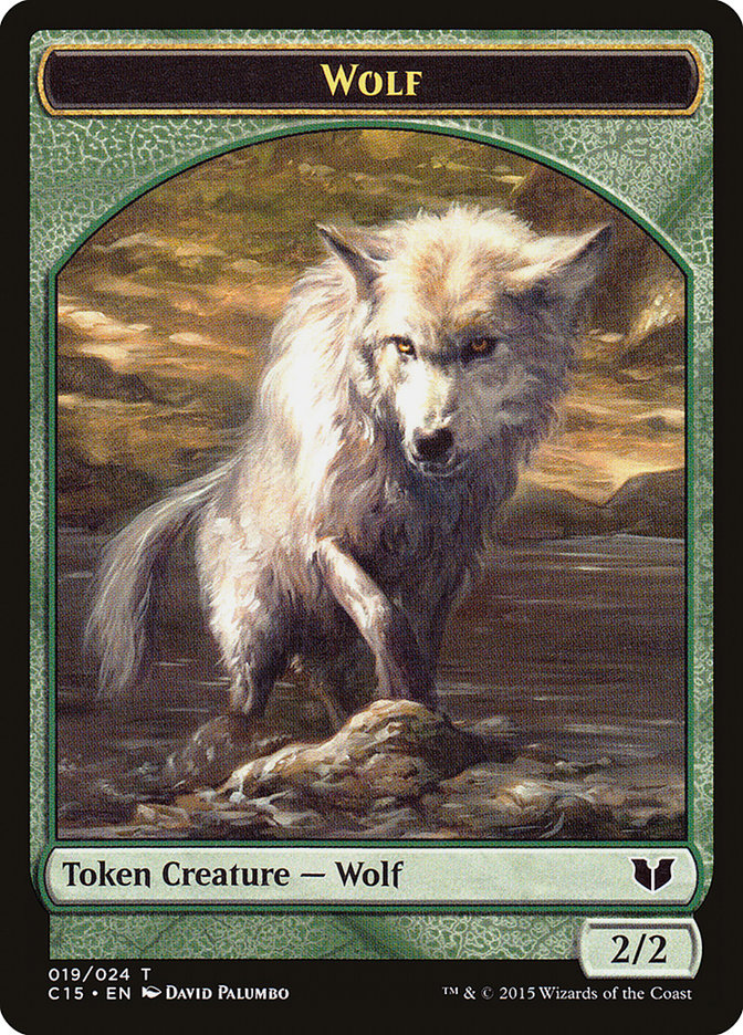 Spider // Wolf Double-Sided Token [Commander 2015 Tokens] | Galaxy Games LLC