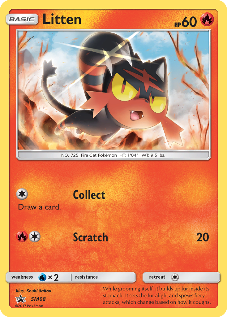 Litten (SM08) [Sun & Moon: Black Star Promos] | Galaxy Games LLC