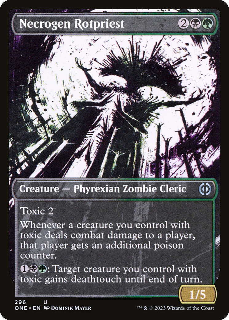 Necrogen Rotpriest (Borderless Ichor) [Phyrexia: All Will Be One] | Galaxy Games LLC