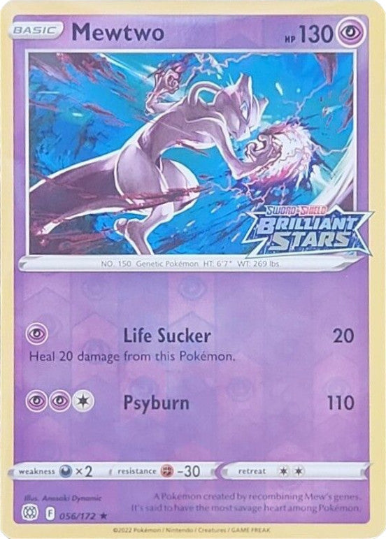 Mewtwo (056/172) (Brilliant Stars Stamped) [Sword & Shield: Brilliant Stars] | Galaxy Games LLC