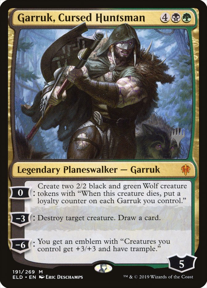 Garruk, Cursed Huntsman (Promo Pack) [Throne of Eldraine Promos] | Galaxy Games LLC