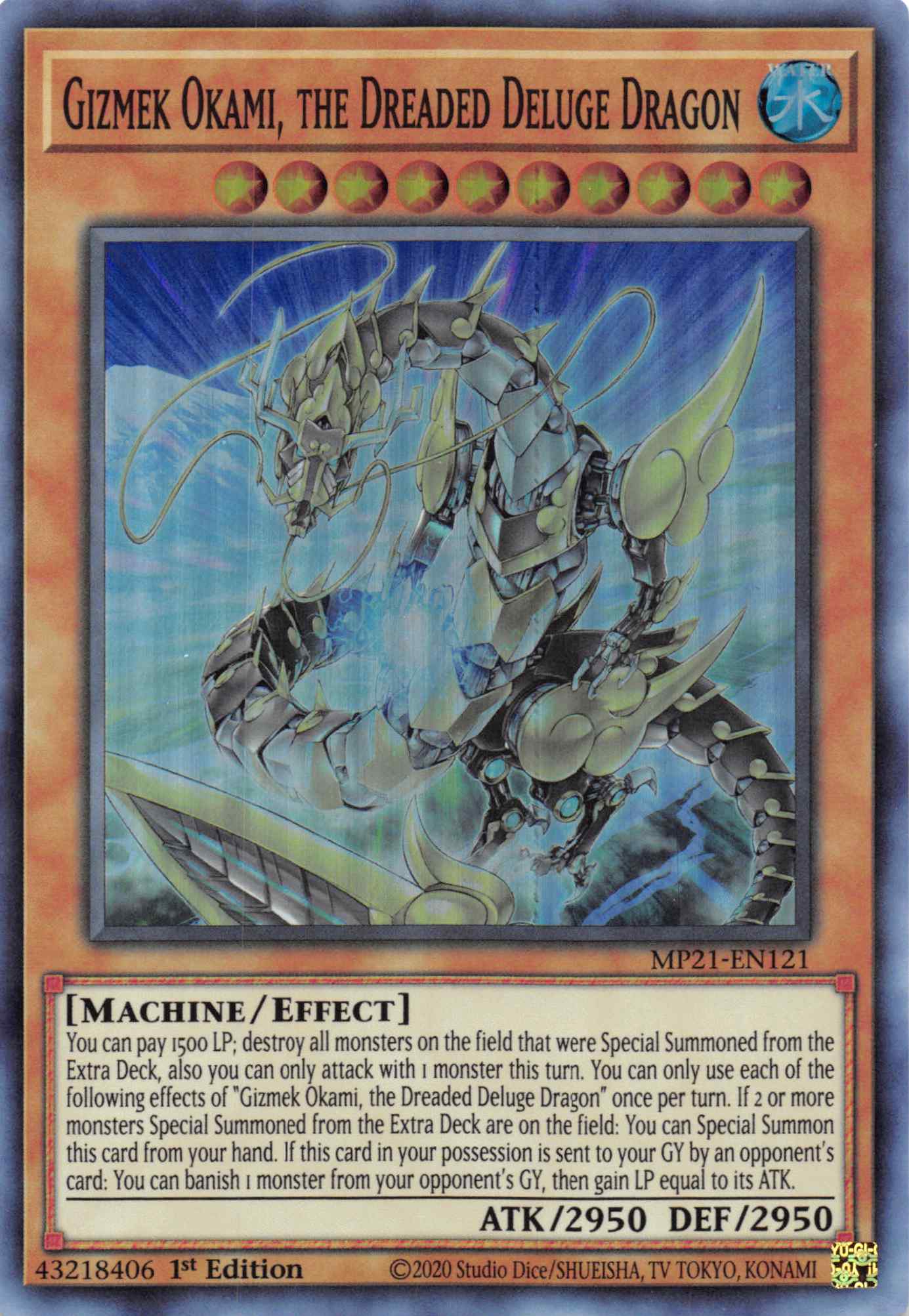 Gizmek Okami, the Dreaded Deluge Dragon [MP21-EN121] Super Rare | Galaxy Games LLC