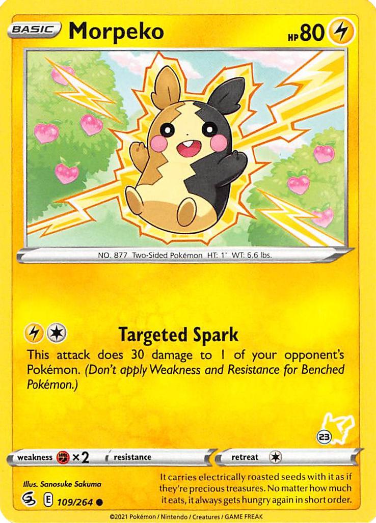 Morpeko (109/264) (Pikachu Stamp #23) [Battle Academy 2022] | Galaxy Games LLC