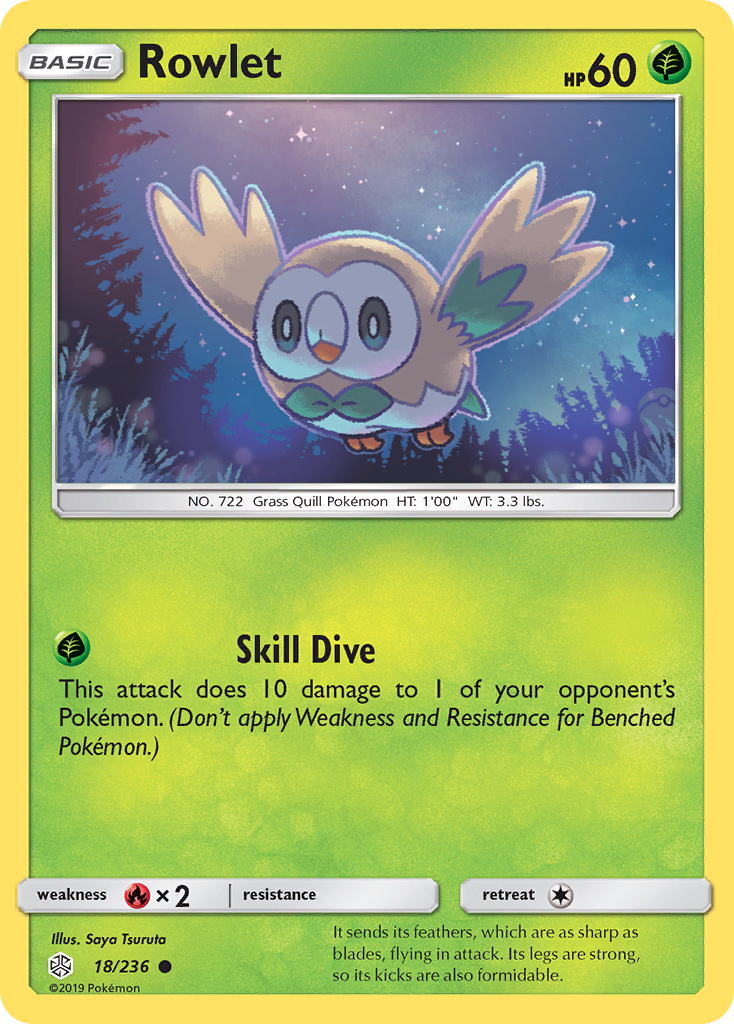 Rowlet (18/236) [Sun & Moon: Cosmic Eclipse] | Galaxy Games LLC