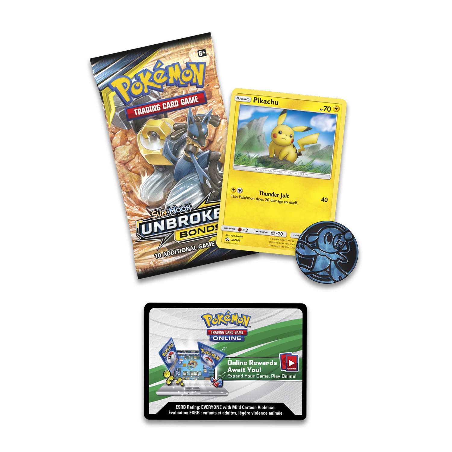 Sun & Moon: Unbroken Bonds - Single Pack Blister (Pikachu) | Galaxy Games LLC