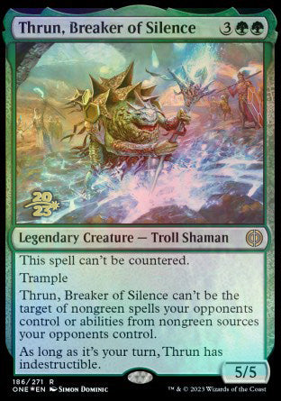 Thrun, Breaker of Silence [Phyrexia: All Will Be One Prerelease Promos] | Galaxy Games LLC