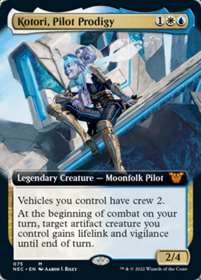 Kotori, Pilot Prodigy (Extended Art) [Kamigawa: Neon Dynasty Commander] | Galaxy Games LLC