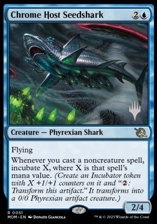 Chrome Host Seedshark (Promo Pack) [March of the Machine Promos] | Galaxy Games LLC