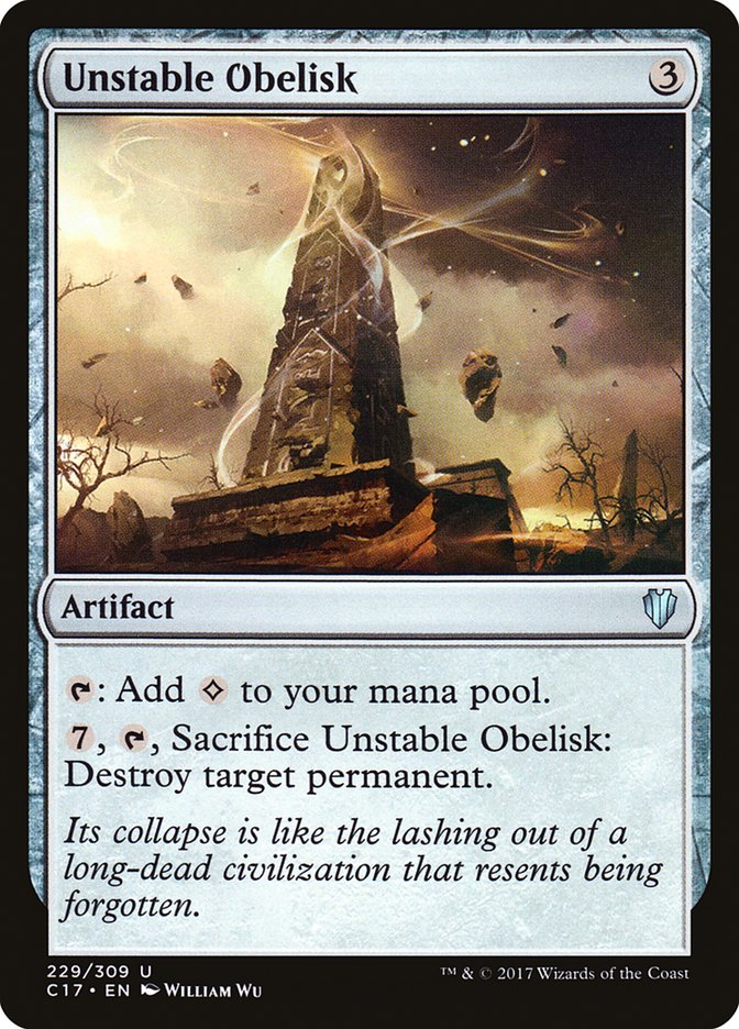 Unstable Obelisk [Commander 2017] | Galaxy Games LLC