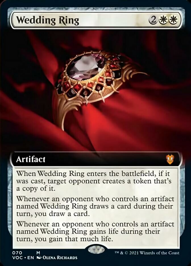 Wedding Ring (Extended Art) [Innistrad: Crimson Vow Commander] | Galaxy Games LLC