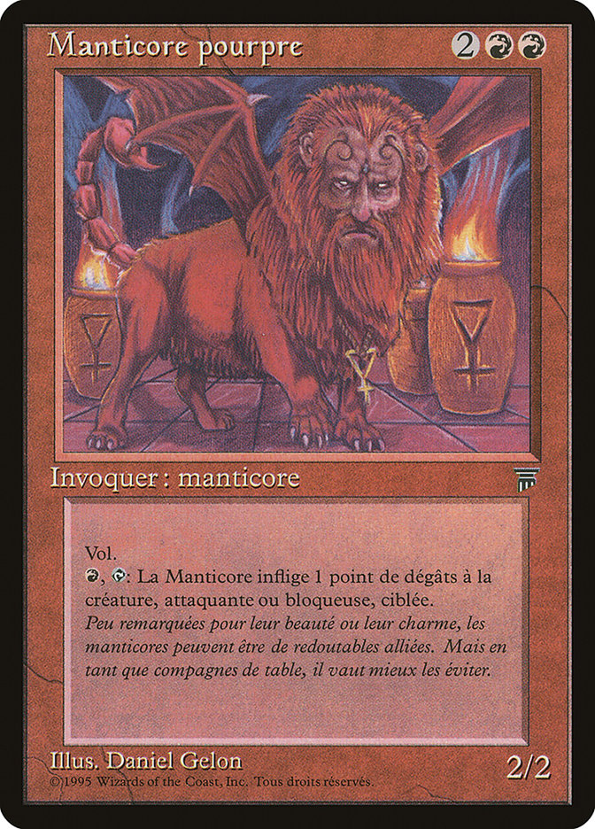 Crimson Manticore (French) - "Manticore pourpre" [Renaissance] | Galaxy Games LLC