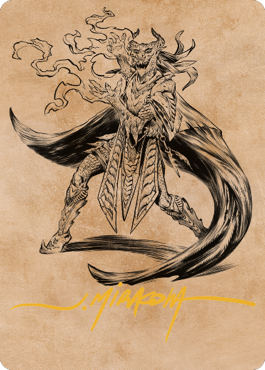 Livaan, Cultist of Tiamat Art Card (Gold-Stamped Signature) [Commander Legends: Battle for Baldur's Gate Art Series] | Galaxy Games LLC