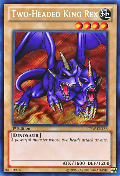 Two-Headed King Rex [LCYW-EN158] Secret Rare | Galaxy Games LLC