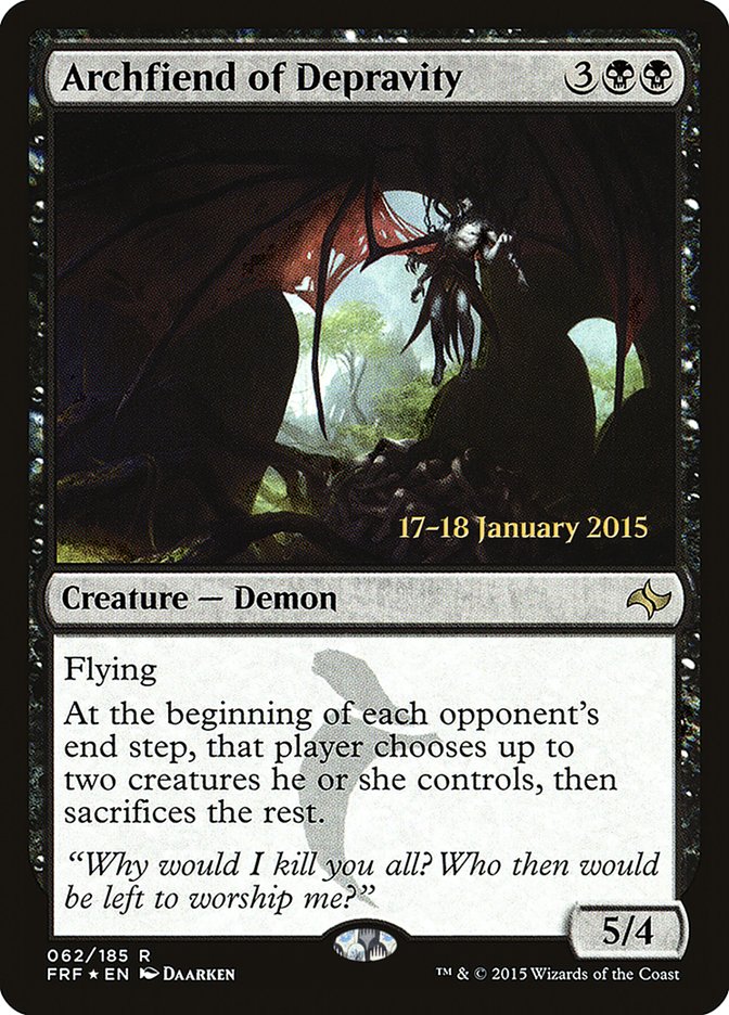 Archfiend of Depravity [Fate Reforged Prerelease Promos] | Galaxy Games LLC