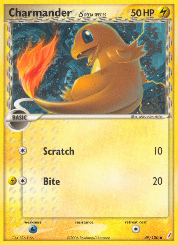 Charmander (49/100) (Delta Species) [EX: Crystal Guardians] | Galaxy Games LLC