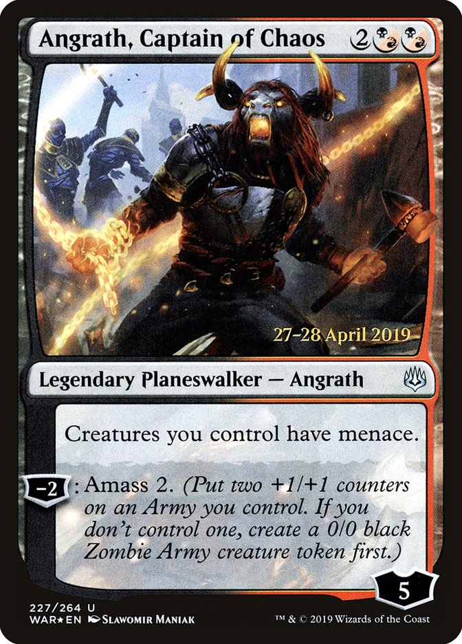 Angrath, Captain of Chaos [War of the Spark Prerelease Promos] | Galaxy Games LLC