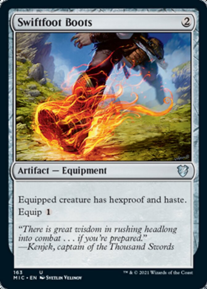 Swiftfoot Boots [Innistrad: Midnight Hunt Commander] | Galaxy Games LLC