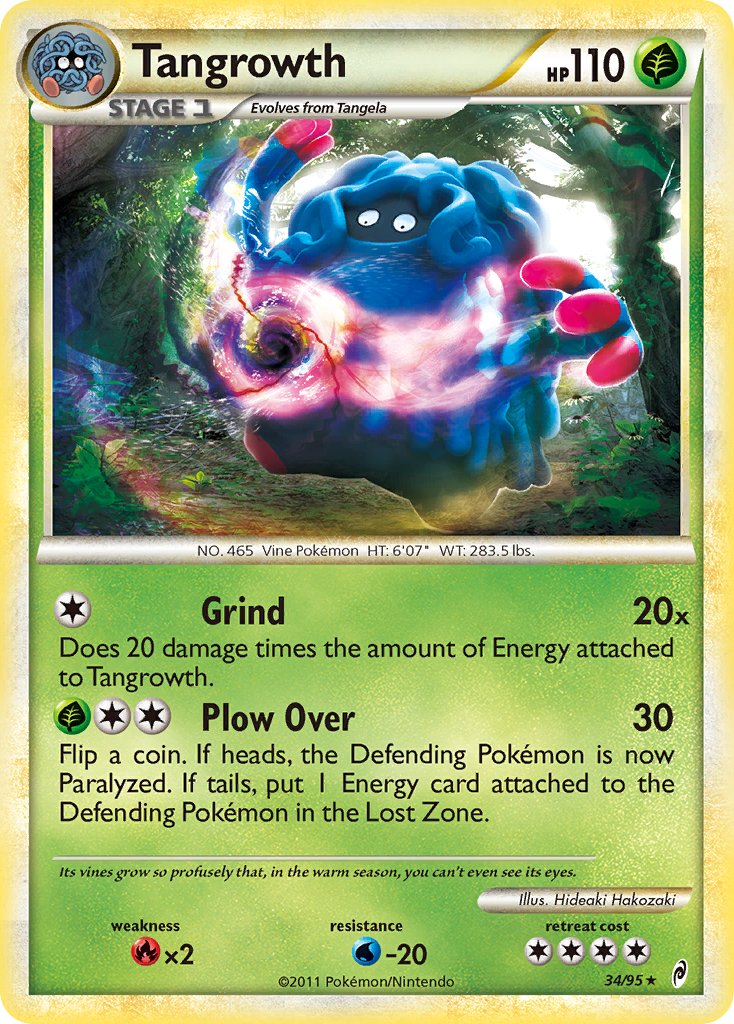 Tangrowth (34/95) (Theme Deck Exclusive) [HeartGold & SoulSilver: Call of Legends] | Galaxy Games LLC