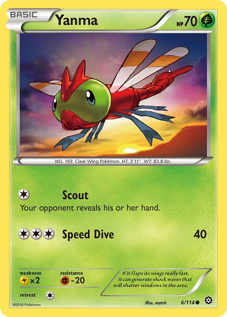 Yanma (6/114) [XY: Steam Siege] | Galaxy Games LLC