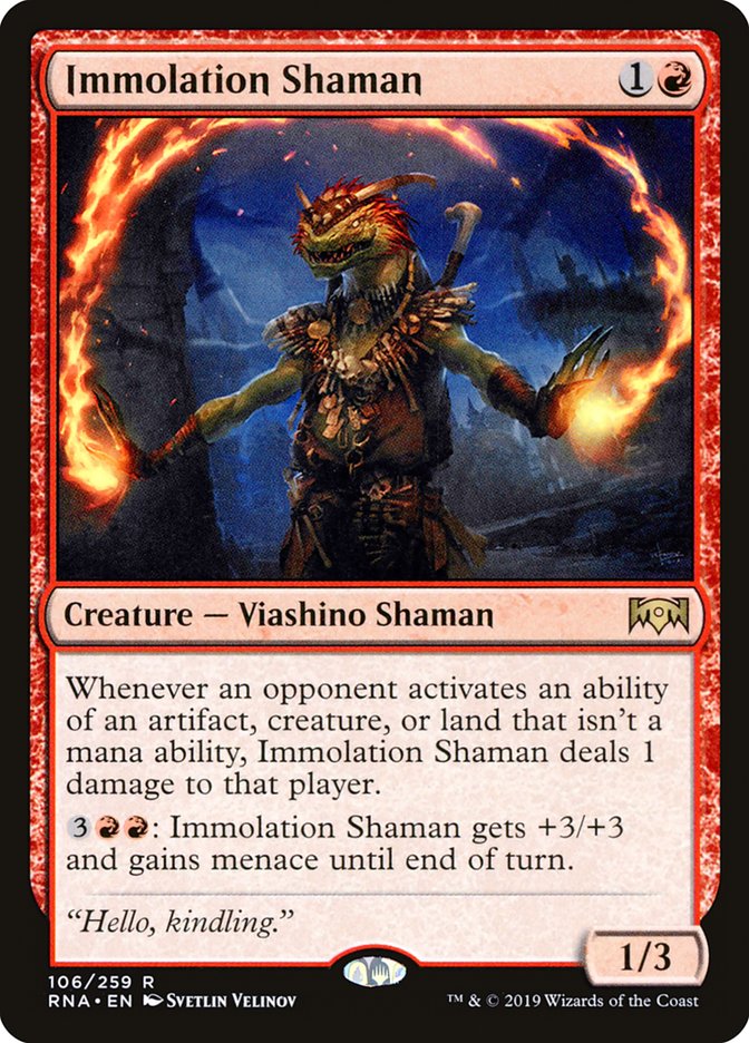 Immolation Shaman [Ravnica Allegiance] | Galaxy Games LLC